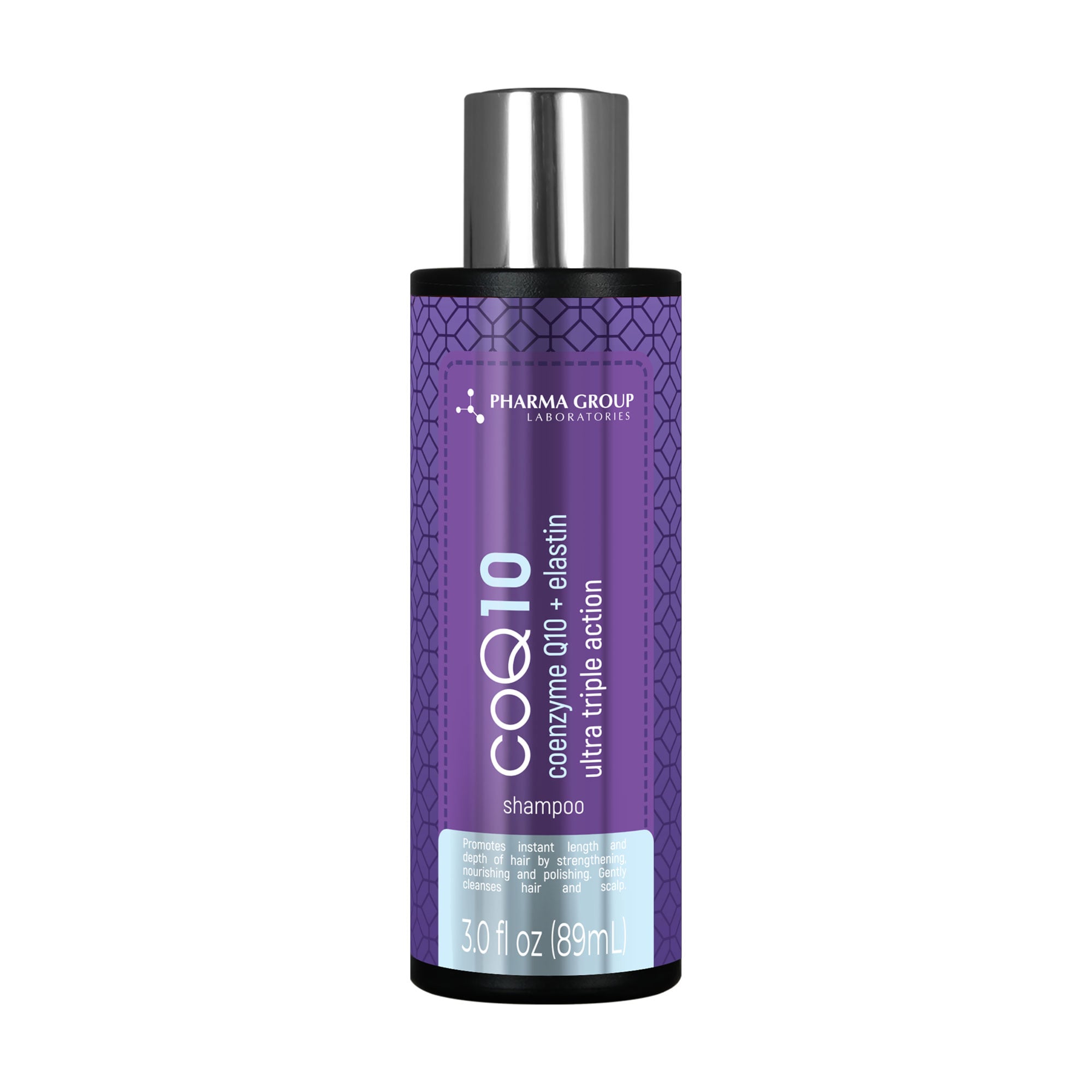 Уцінка! Шампунь для волосся PHARMA GROUP Laboratories CoQ10 Coenzyme Q10 + Elastin Shampoo, 89 мл